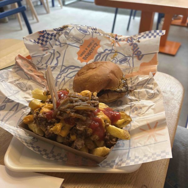 fries + burger Drippy's